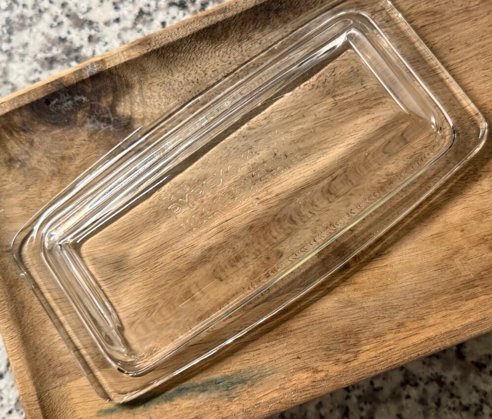 Pyrex Clear Butter Dish One 1/4lb Stick USA Made 72-B Bottom Base Only VTG